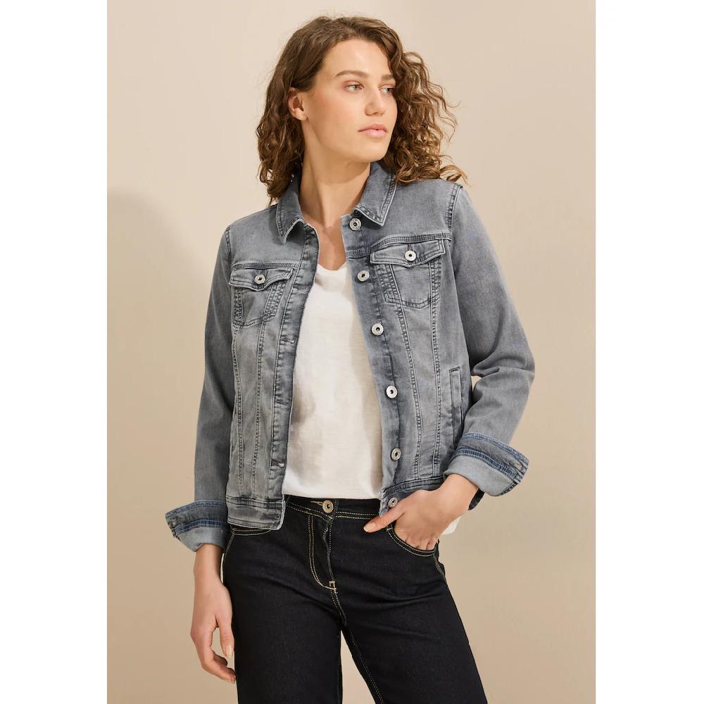 Cecil Jeansjacke ohne Kapuze aus Baumwolle mit Stretchanteil