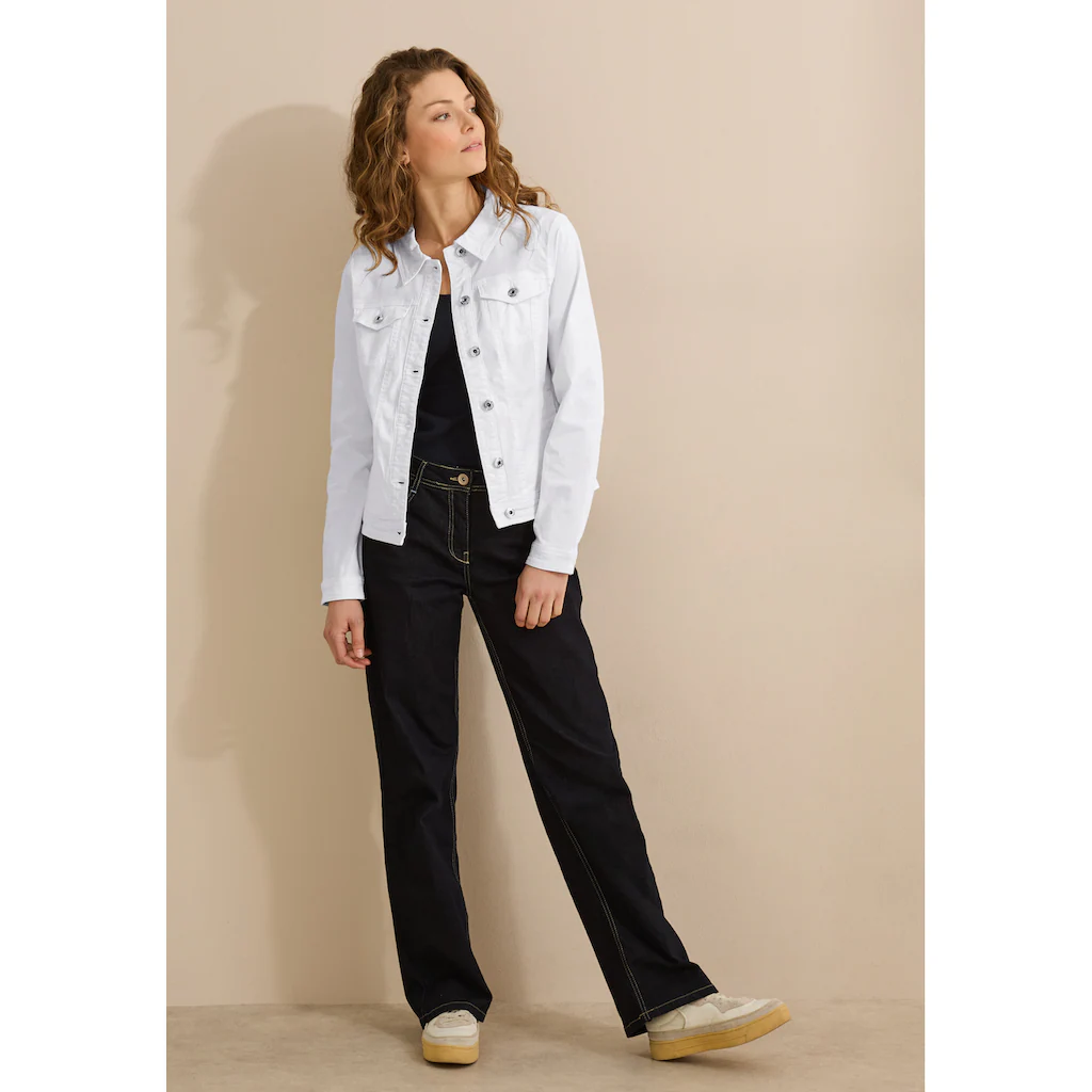 Cecil Jeansjacke Ohne Kapuze Im Soften Baumwoll-Mix