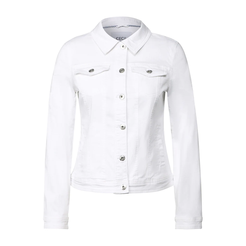 Cecil Jeansjacke Ohne Kapuze Im Soften Baumwoll-Mix
