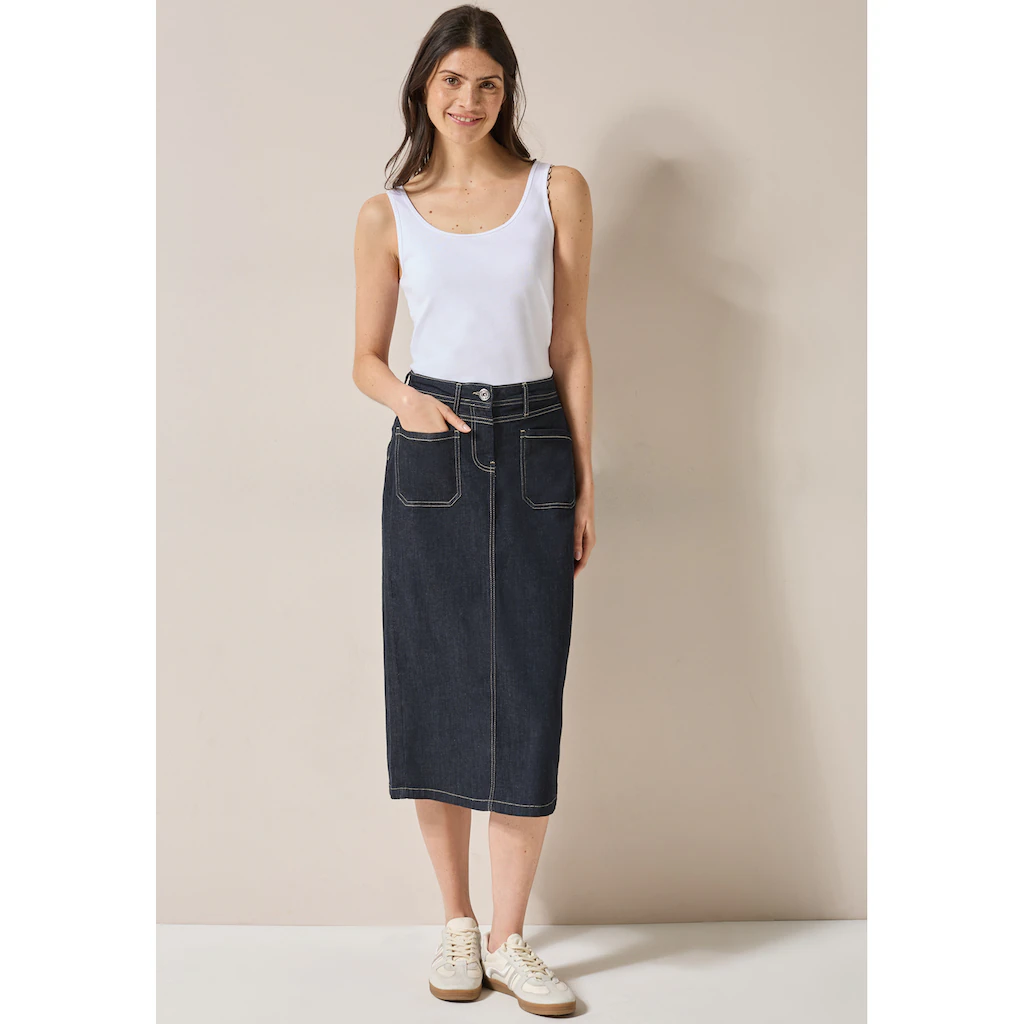 Cecil Jeansrock Aus Baumwolle Mit Stretchanteil