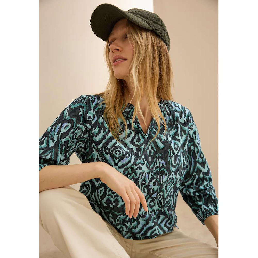 Cecil Klassische Bluse mit All-Over Print