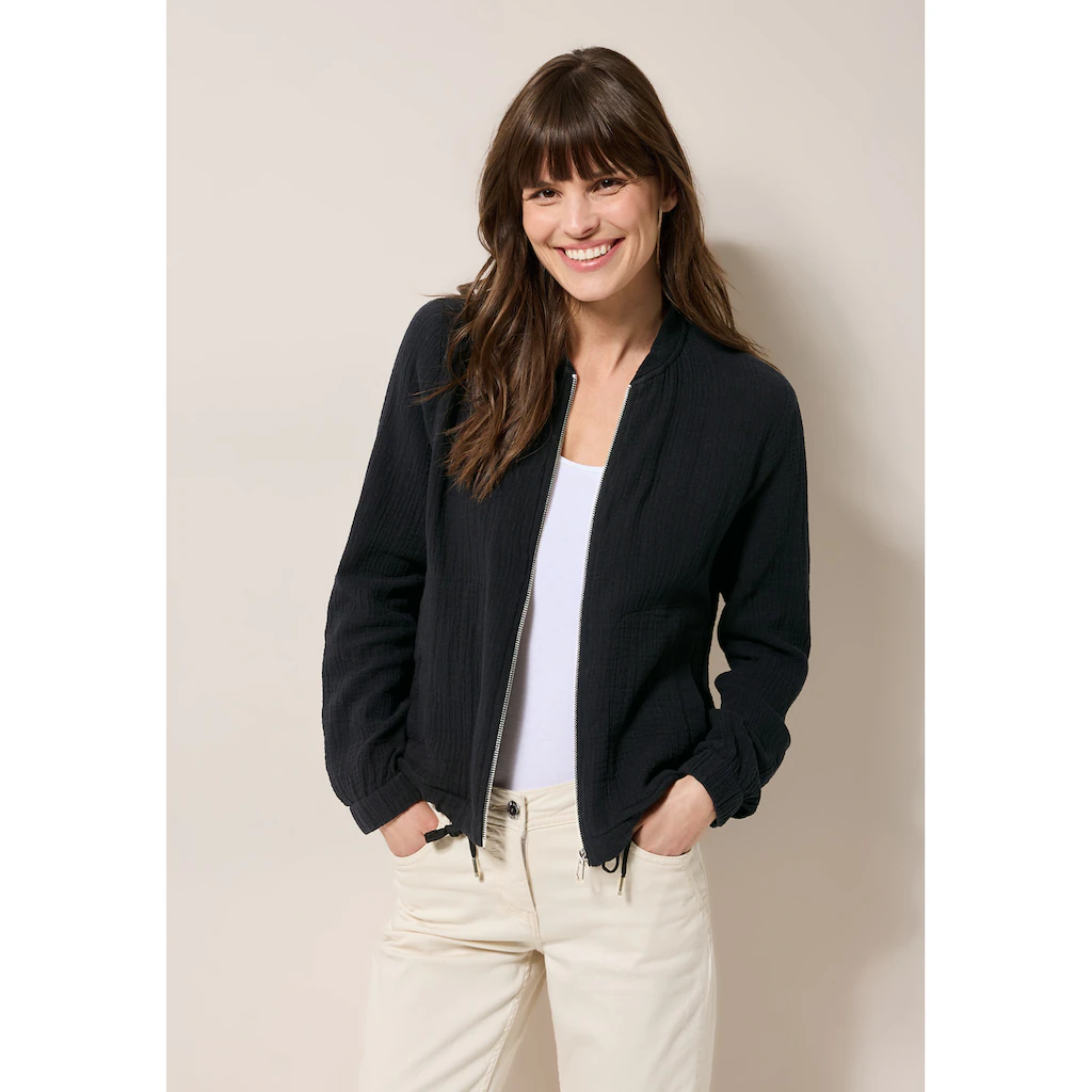 Cecil Kurzjacke ohne Kapuze mit Tunnelzug am Saum Cecil Kurzjacke ohne Kapuze mit Tunnelzug am Saum