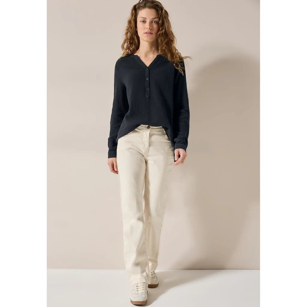 Cecil Langarmbluse Aus Reiner Baumwolle