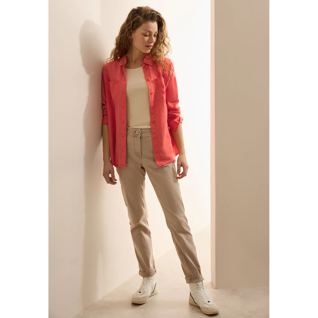 Cecil Langarmbluse Mit Brusttaschen