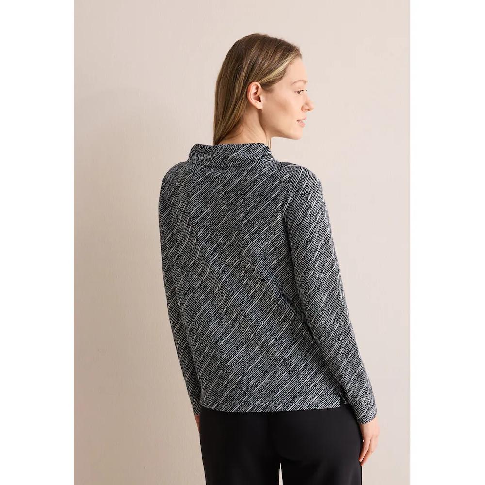 Cecil Langarmshirt Aus Elastischem Materialmix