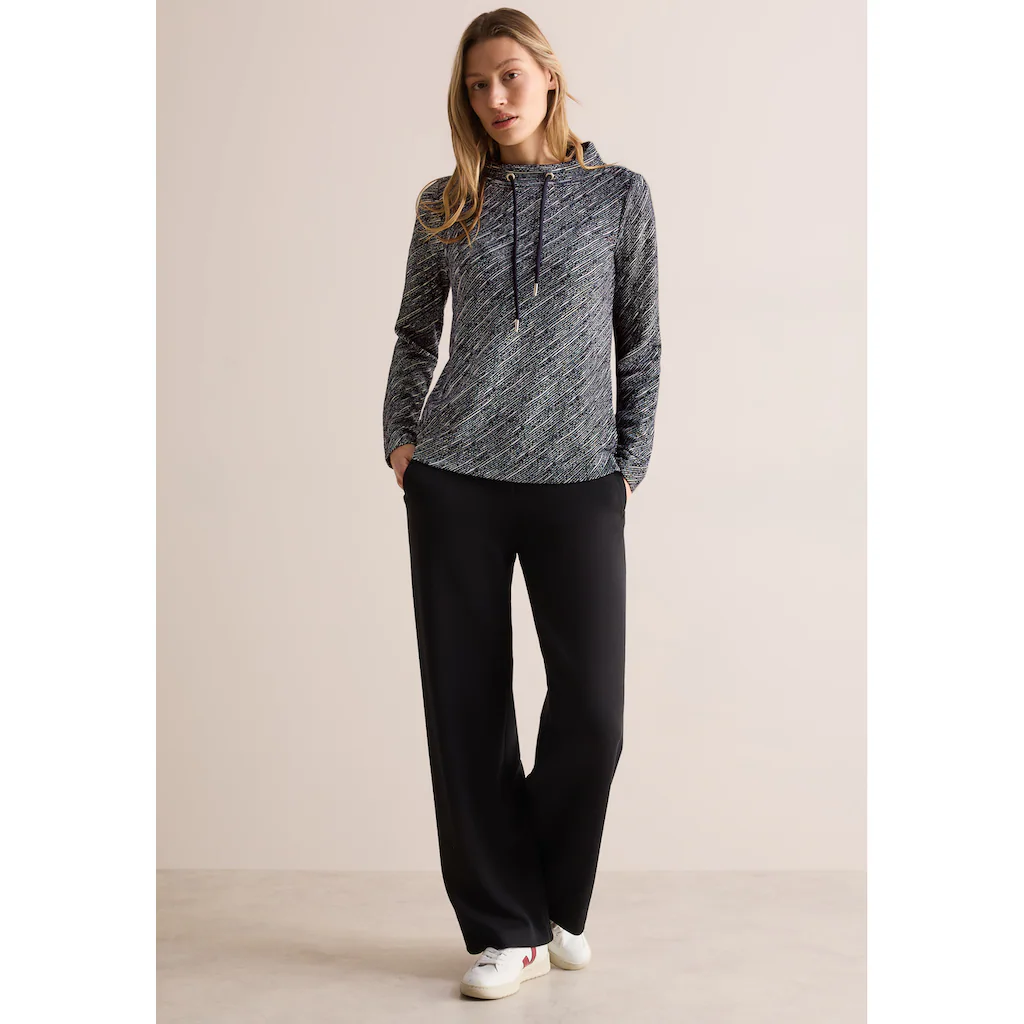 Cecil Langarmshirt Aus Elastischem Materialmix