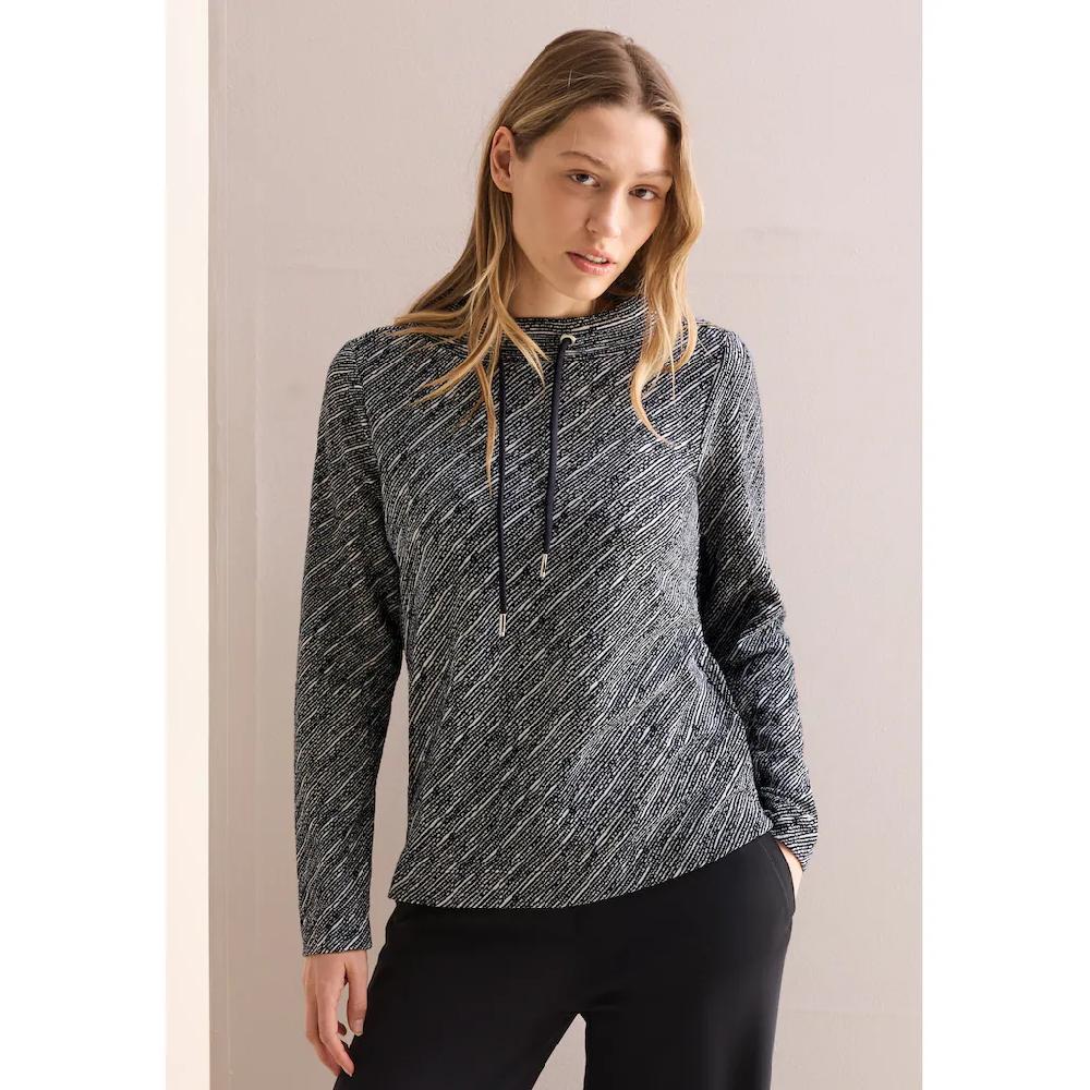 Cecil Langarmshirt aus elastischem Materialmix