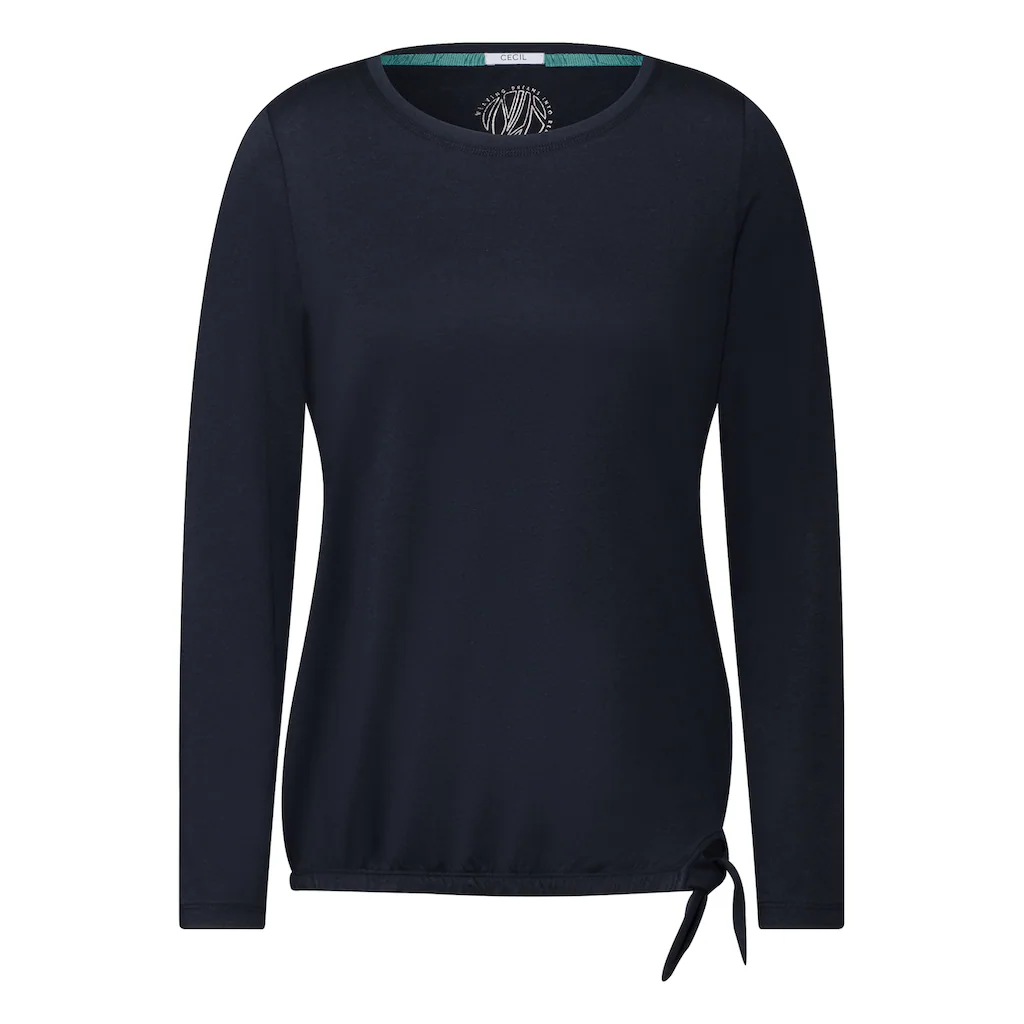 Cecil Langarmshirt Aus Softem Materialmix
