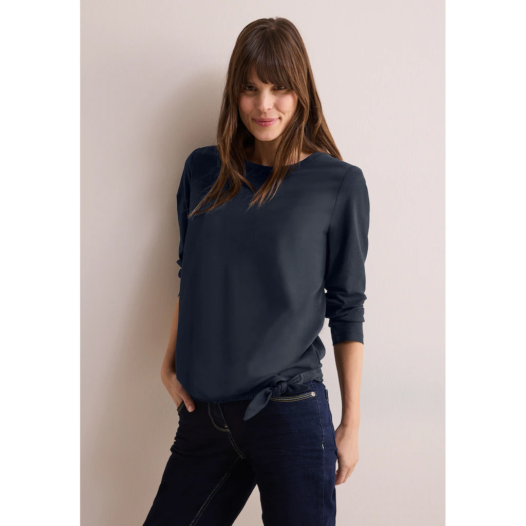 Cecil Langarmshirt aus softem Materialmix