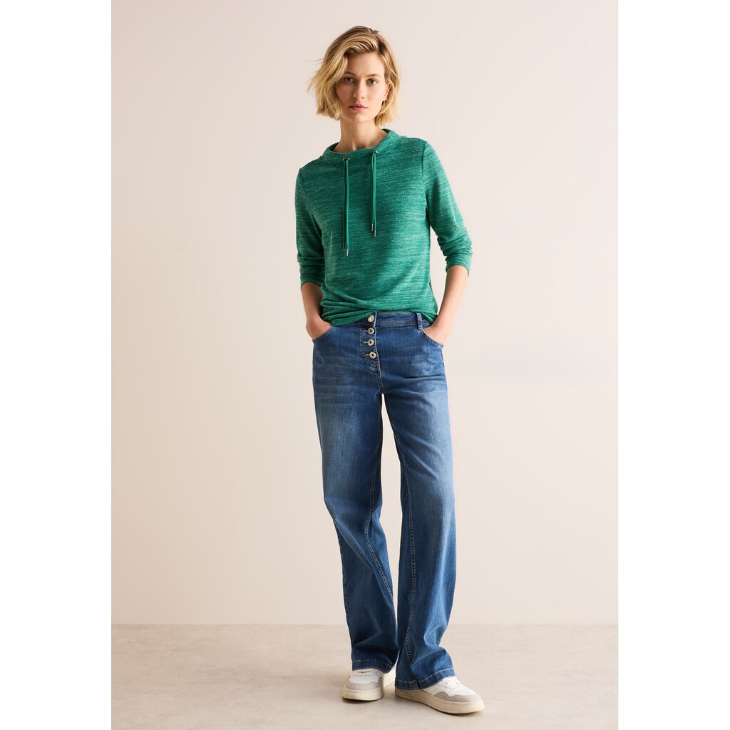 Cecil Langarmshirt Bestehend Aus Einem Materialmix