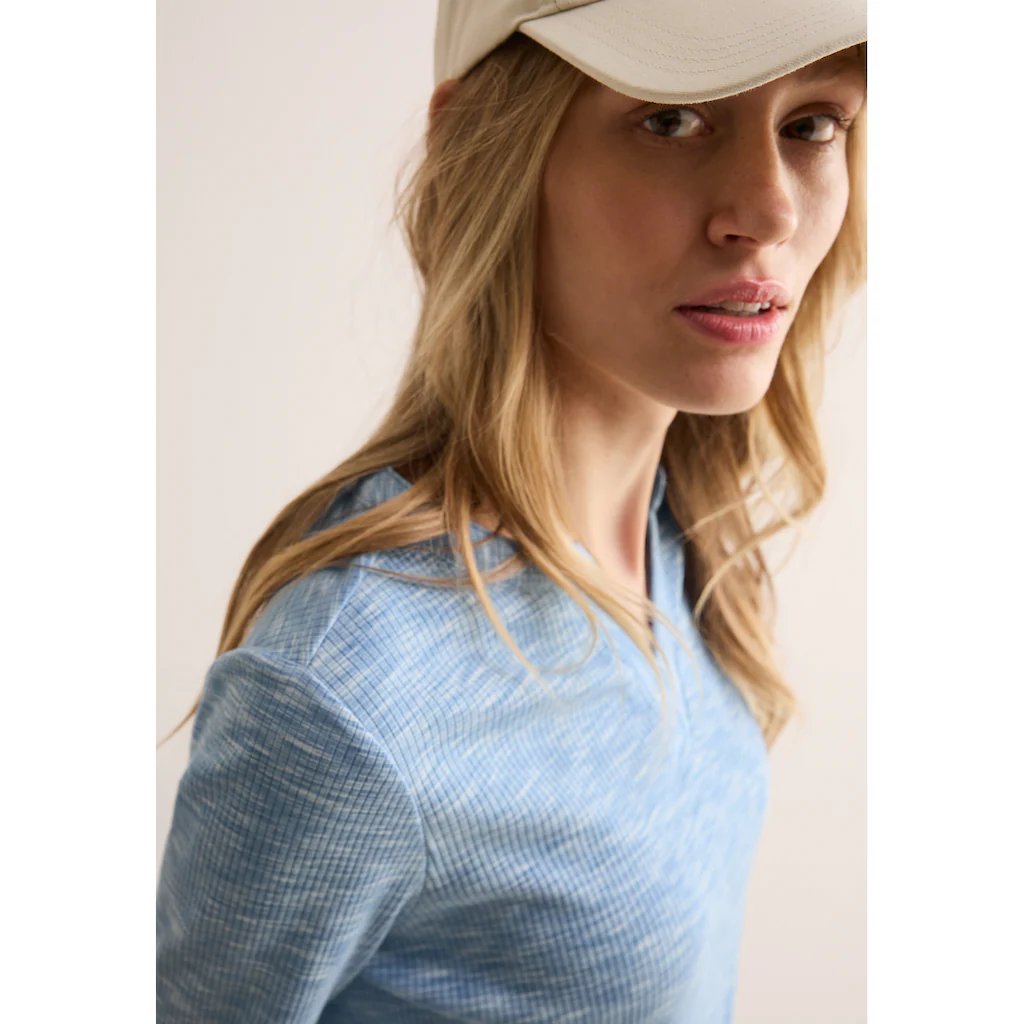 Cecil Langarmshirt mit Rippstruktur
