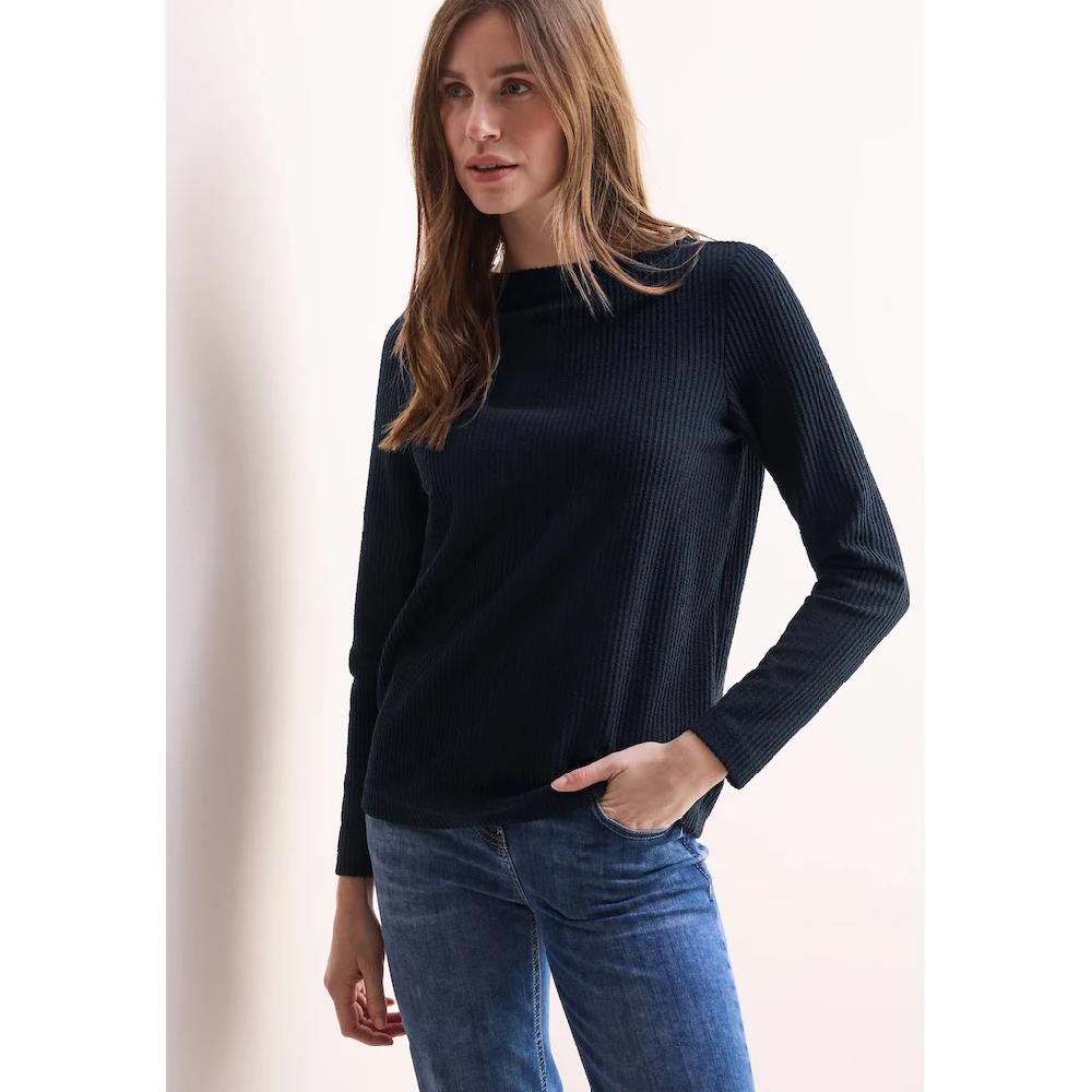 Cecil Langarmshirt Mit Struktur