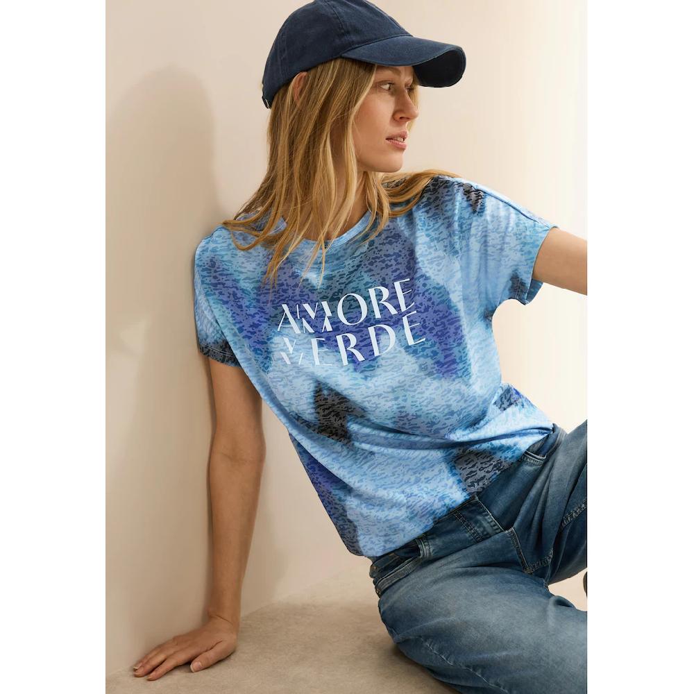 Cecil Print-Shirt Mit Schriftzug