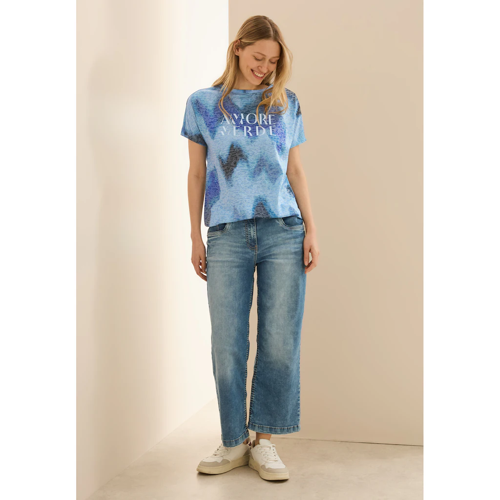 Cecil Print-Shirt Mit Schriftzug