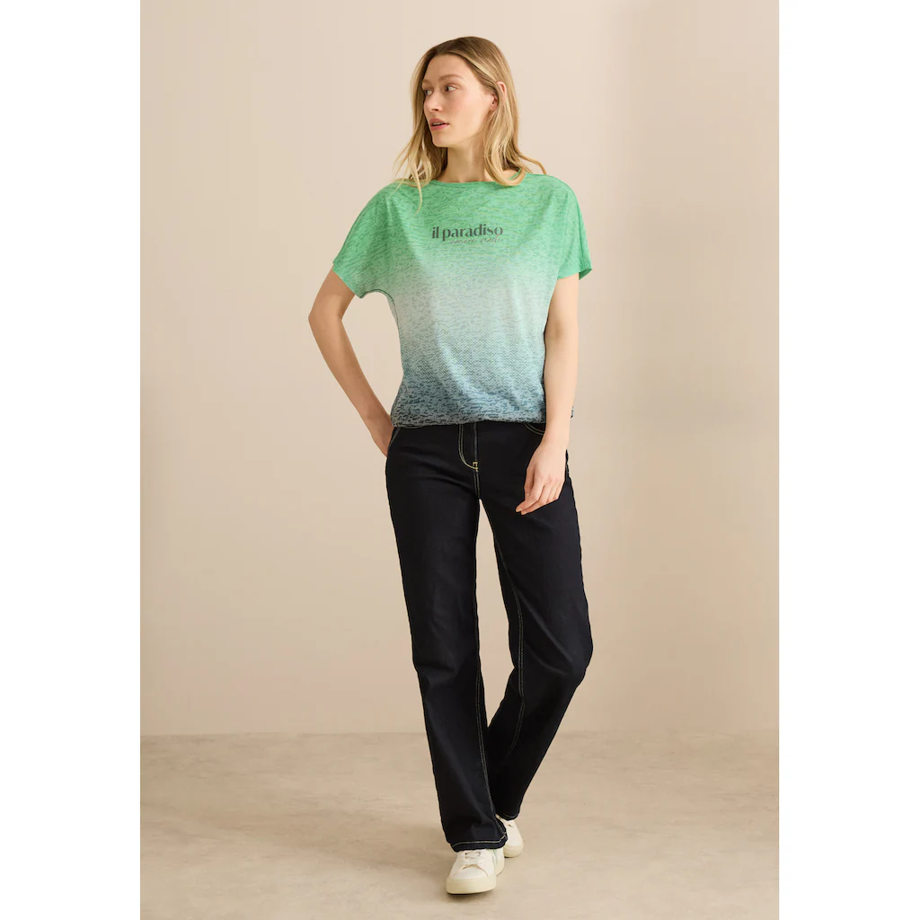 Cecil Print-Shirt Mit U-Boot-Ausschnitt