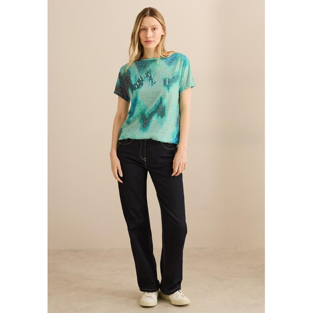 Cecil Print-Shirt Mit U-Boot-Ausschnitt