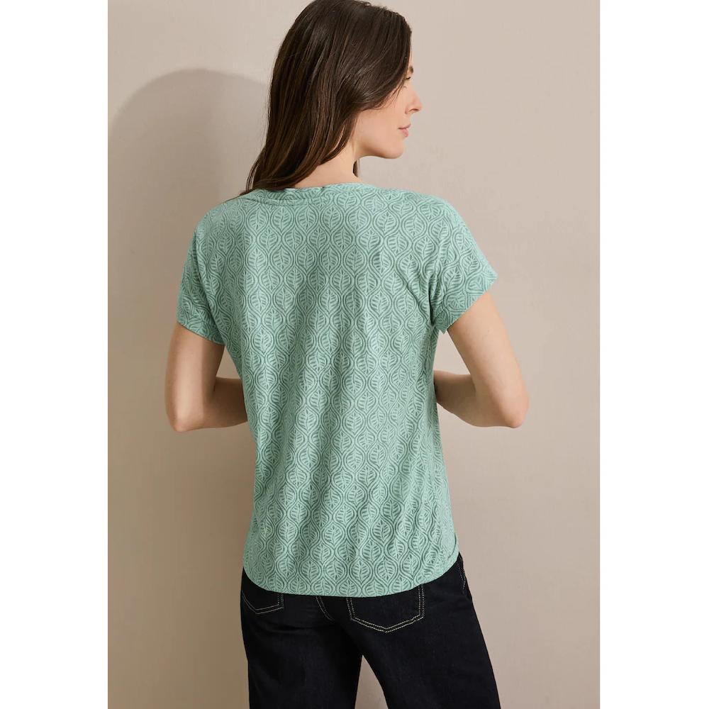 Cecil Print-Shirt Mit U-Boot-Ausschnitt