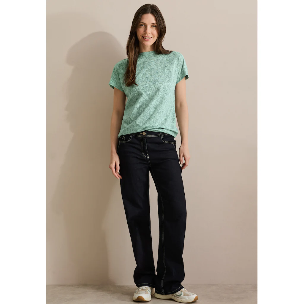 Cecil Print-Shirt Mit U-Boot-Ausschnitt