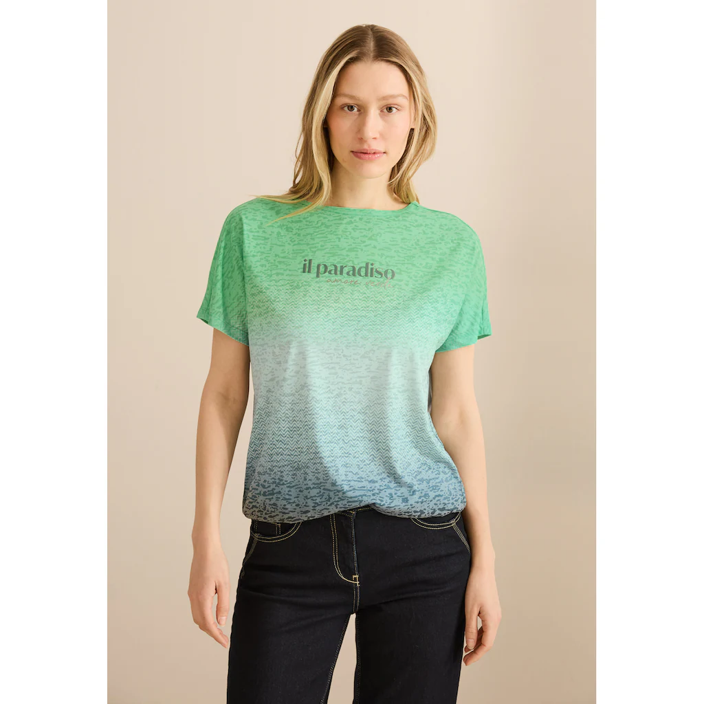 Cecil Print-Shirt Mit U-Boot-Ausschnitt