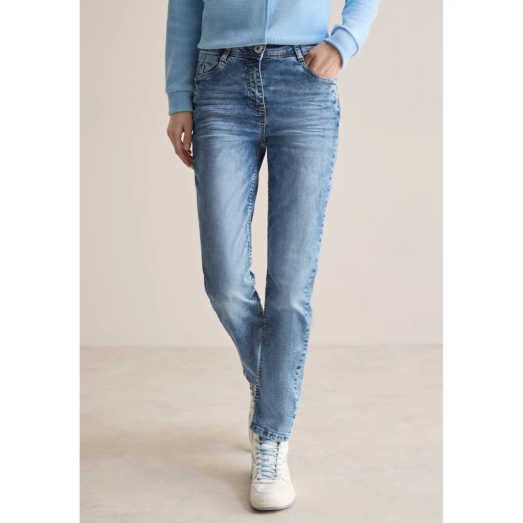Cecil Straight-Jeans High Waist