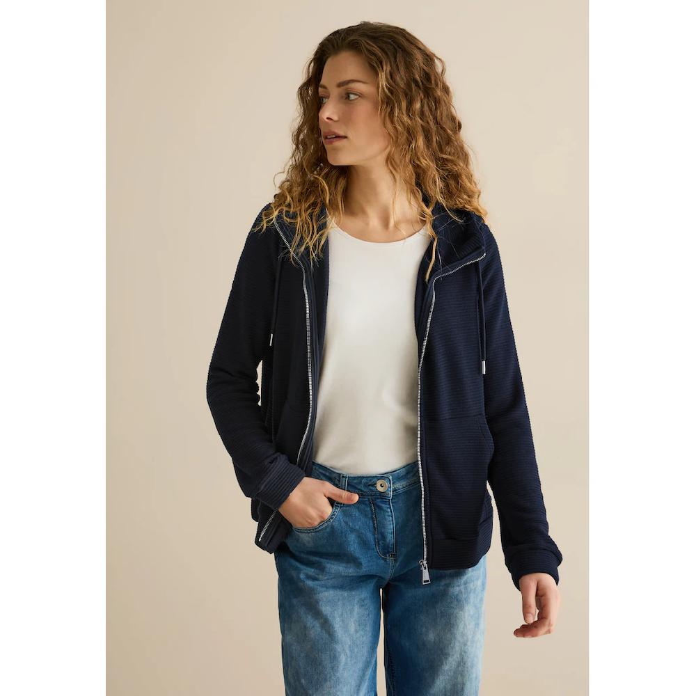 Cecil Sweatjacke mit Kapuze mit Tunnelzugband