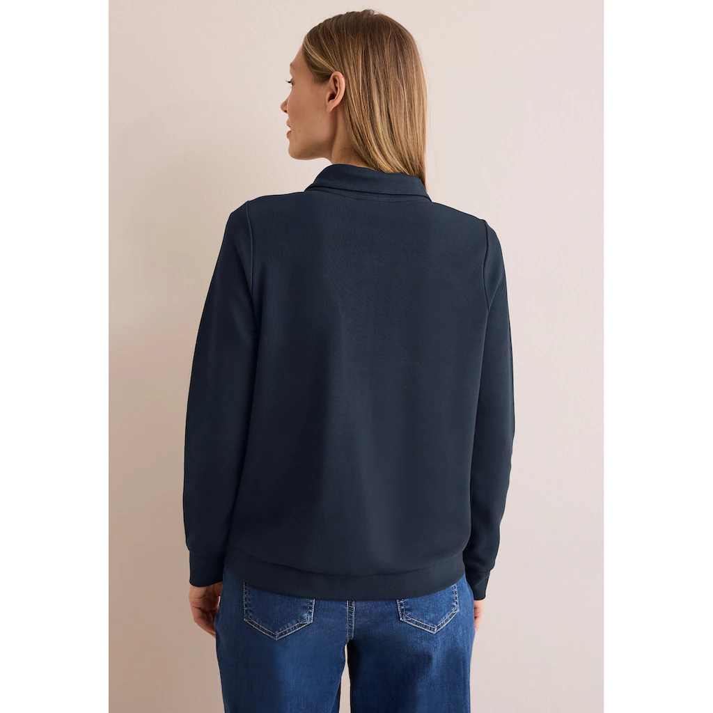 Cecil Sweatjacke Mit Tunnelzugband Am Kragen