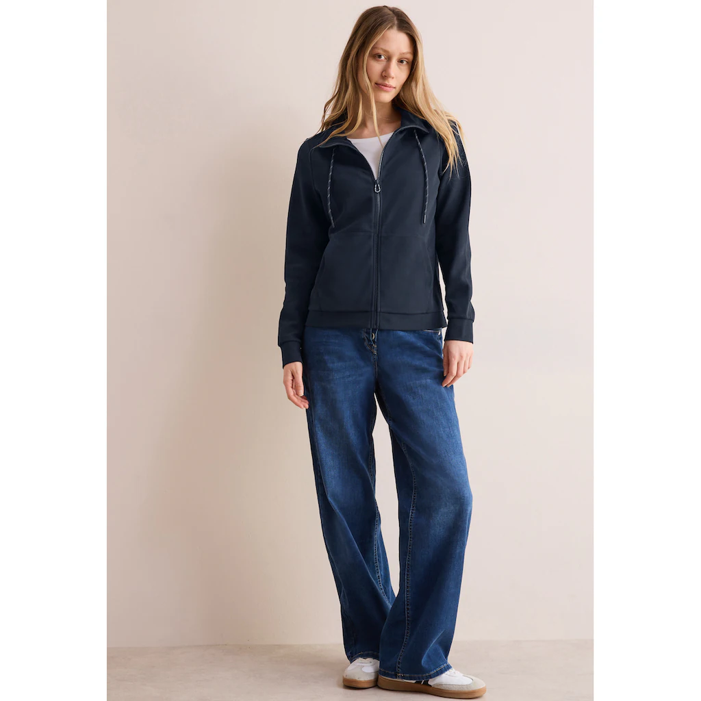 Cecil Sweatjacke Mit Tunnelzugband Am Kragen