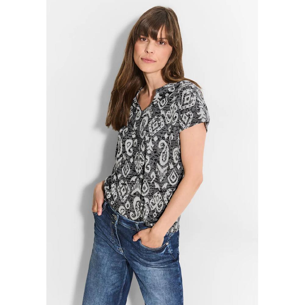 Cecil T-Shirt aus softem Materialmix