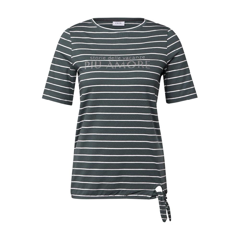 Cecil T-Shirt Elastiksaum Mit Knotendetail