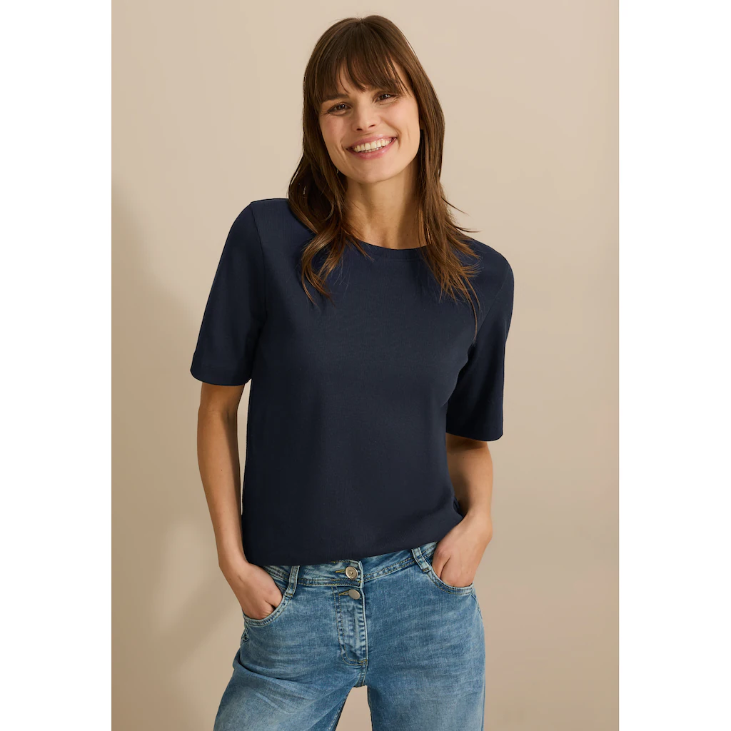 Cecil T-Shirt Im Körpernahem Schnitt