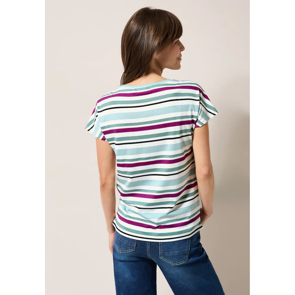 Cecil T-Shirt Im Soften Baumwoll-Mix