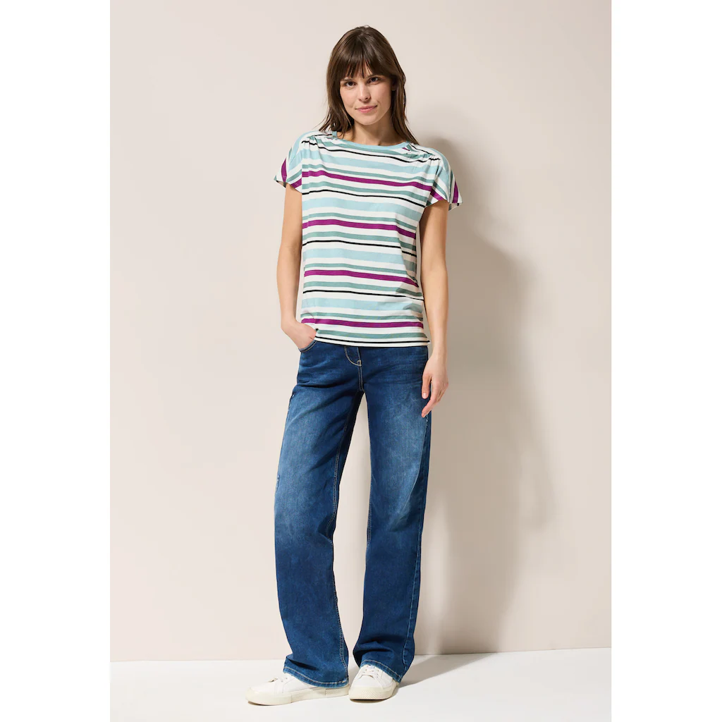 Cecil T-Shirt Im Soften Baumwoll-Mix