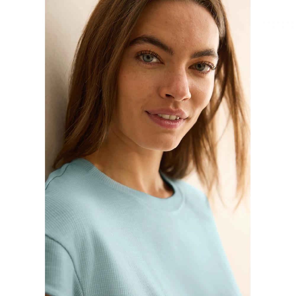 Cecil T-Shirt In Struktur-Optik