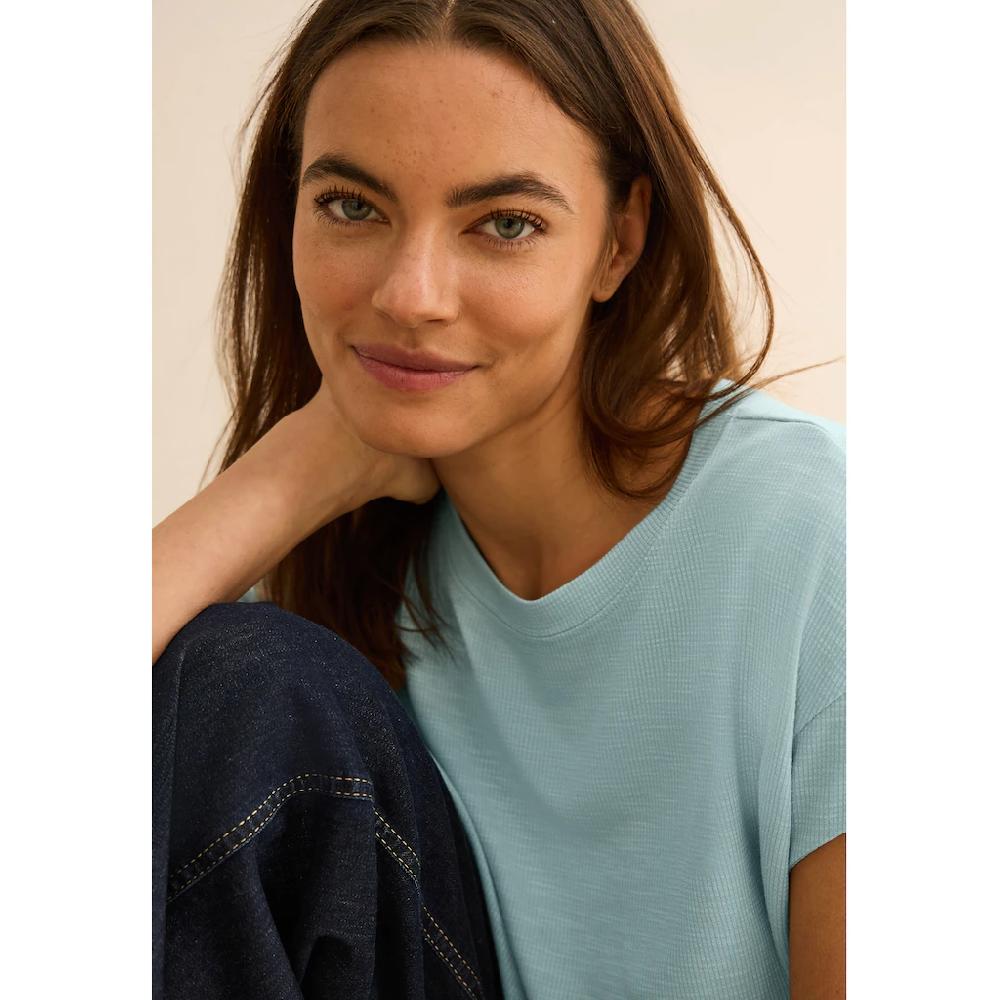 Cecil T-Shirt in Struktur-Optik