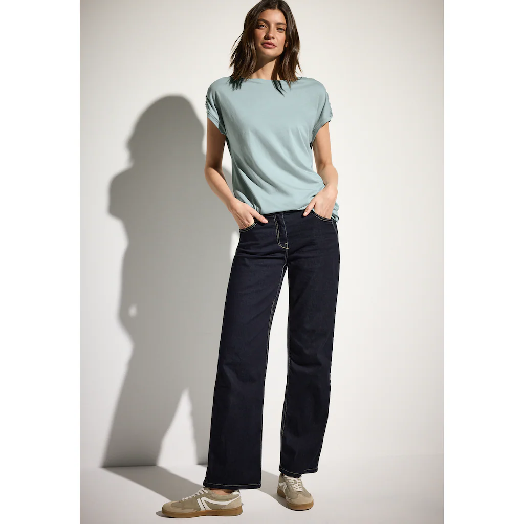 Cecil T-Shirt Mit Tunnelzug Am Saum