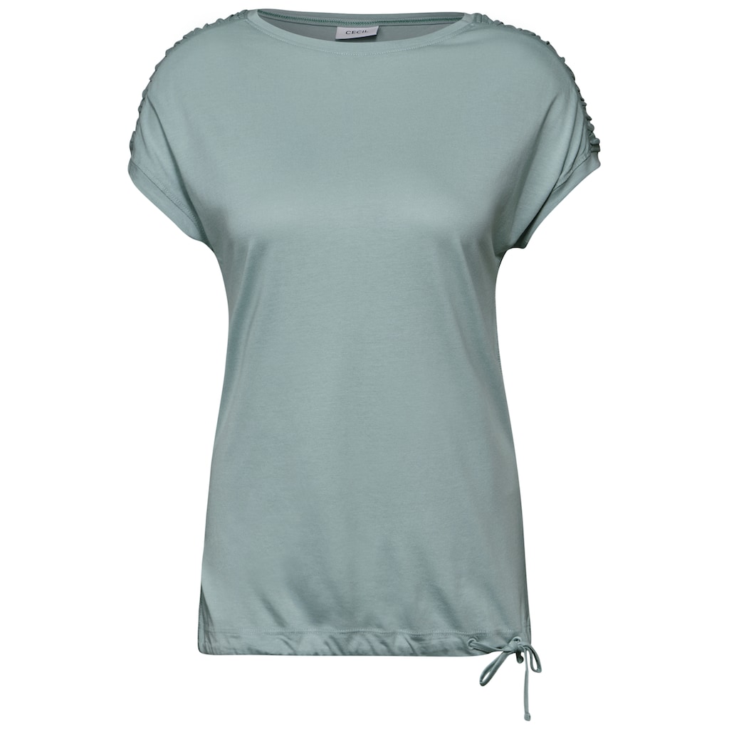 Cecil T-Shirt Mit Tunnelzug Am Saum