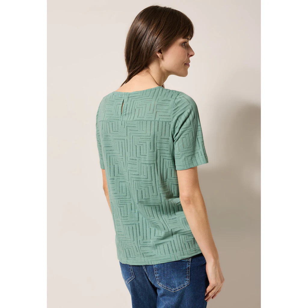 Cecil T-Shirt Mit U-Boot-Ausschnitt