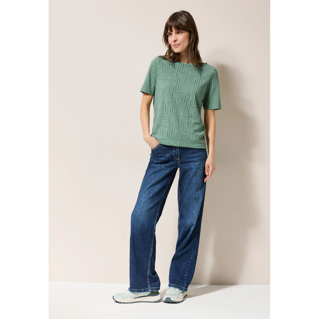 Cecil T-Shirt Mit U-Boot-Ausschnitt