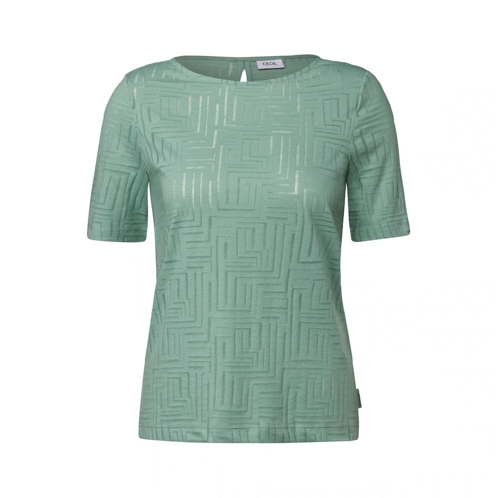 Cecil T-Shirt Mit U-Boot-Ausschnitt