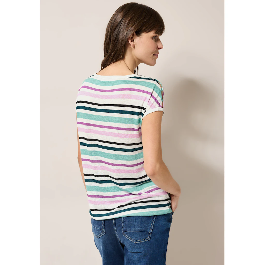Cecil T-Shirt Mit U-Boot-Ausschnitt