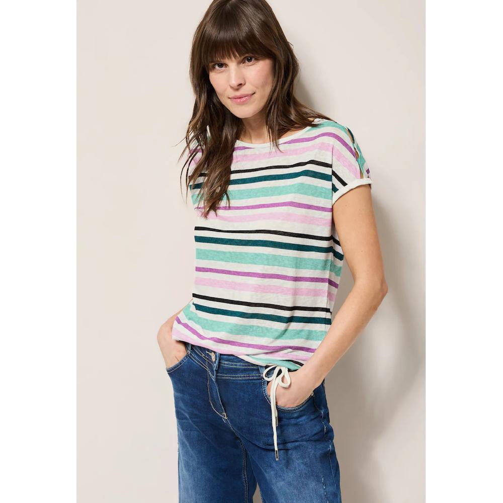 Cecil T-Shirt mit U-Boot-Ausschnitt