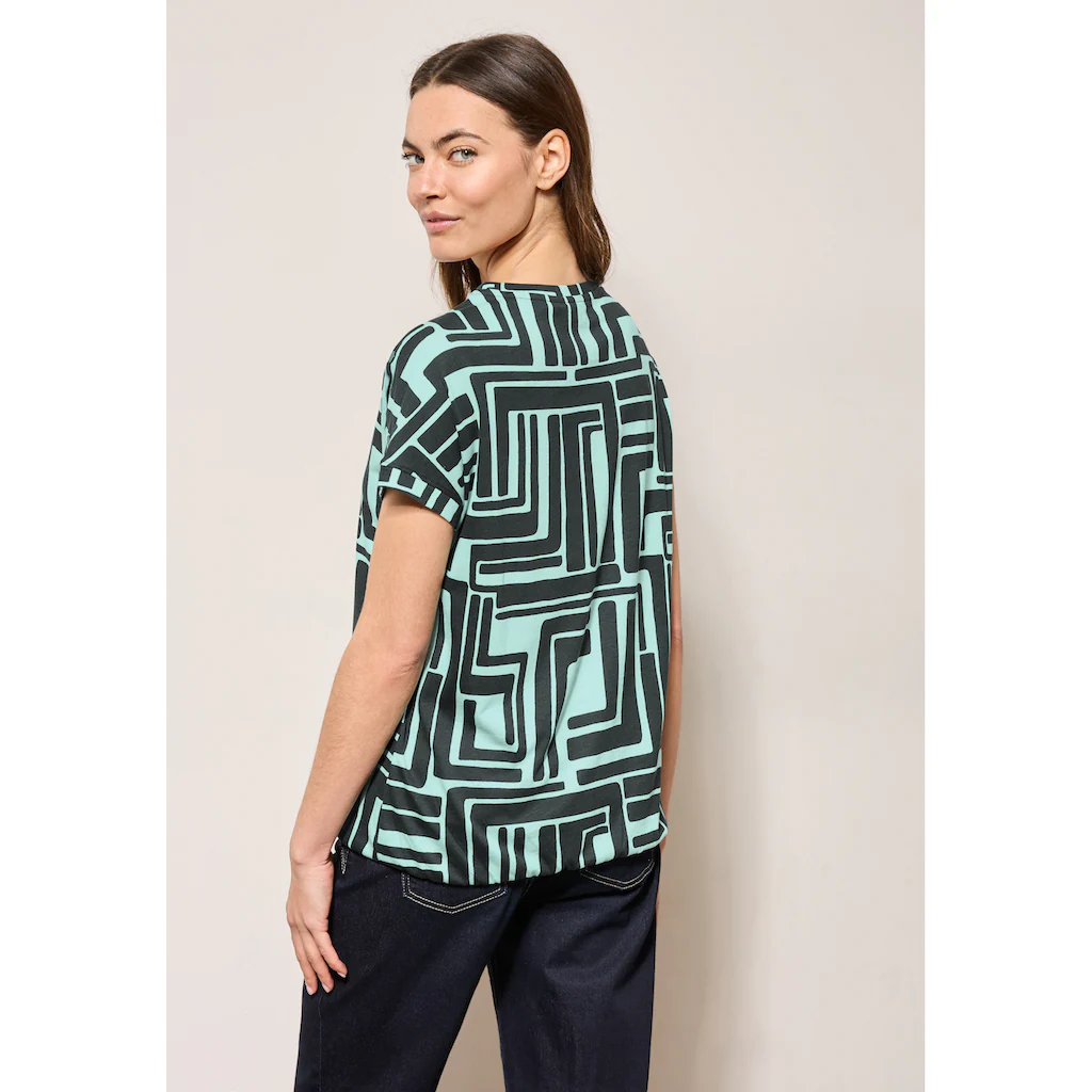 Cecil T-Shirt Mit U-Boot-Ausschnitt