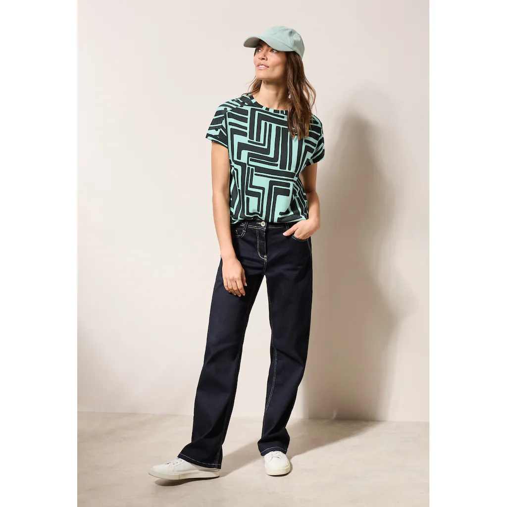 Cecil T-Shirt Mit U-Boot-Ausschnitt