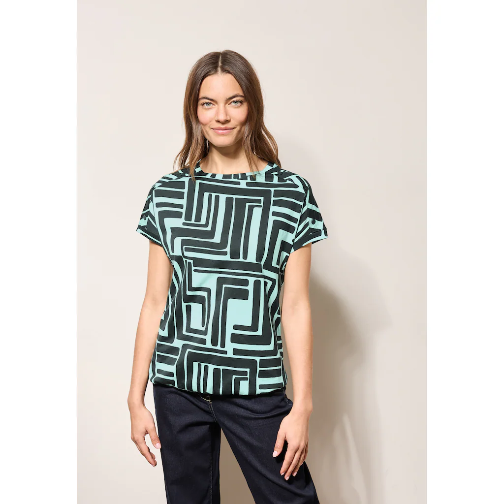 Cecil T-Shirt mit U-Boot-Ausschnitt