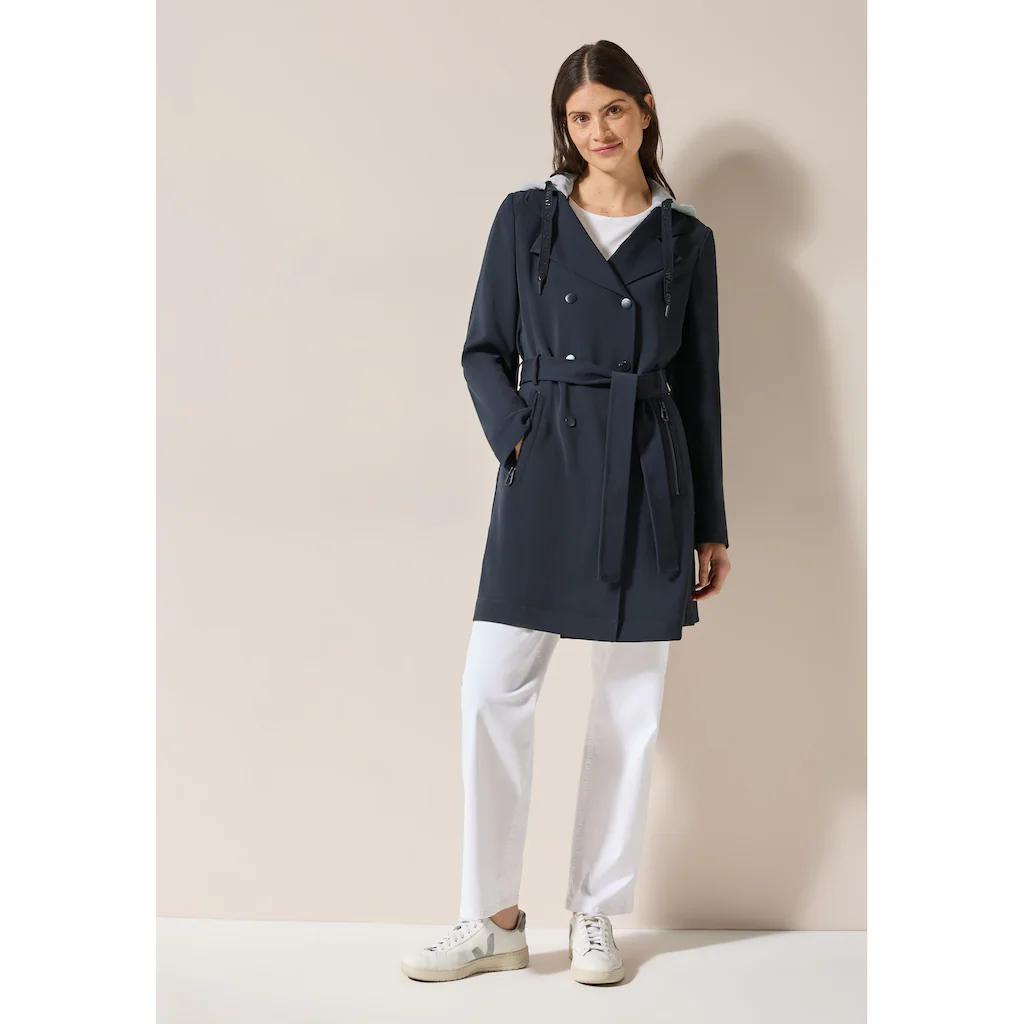 Cecil Trenchcoat Mit Abnehmbarer Kapuze