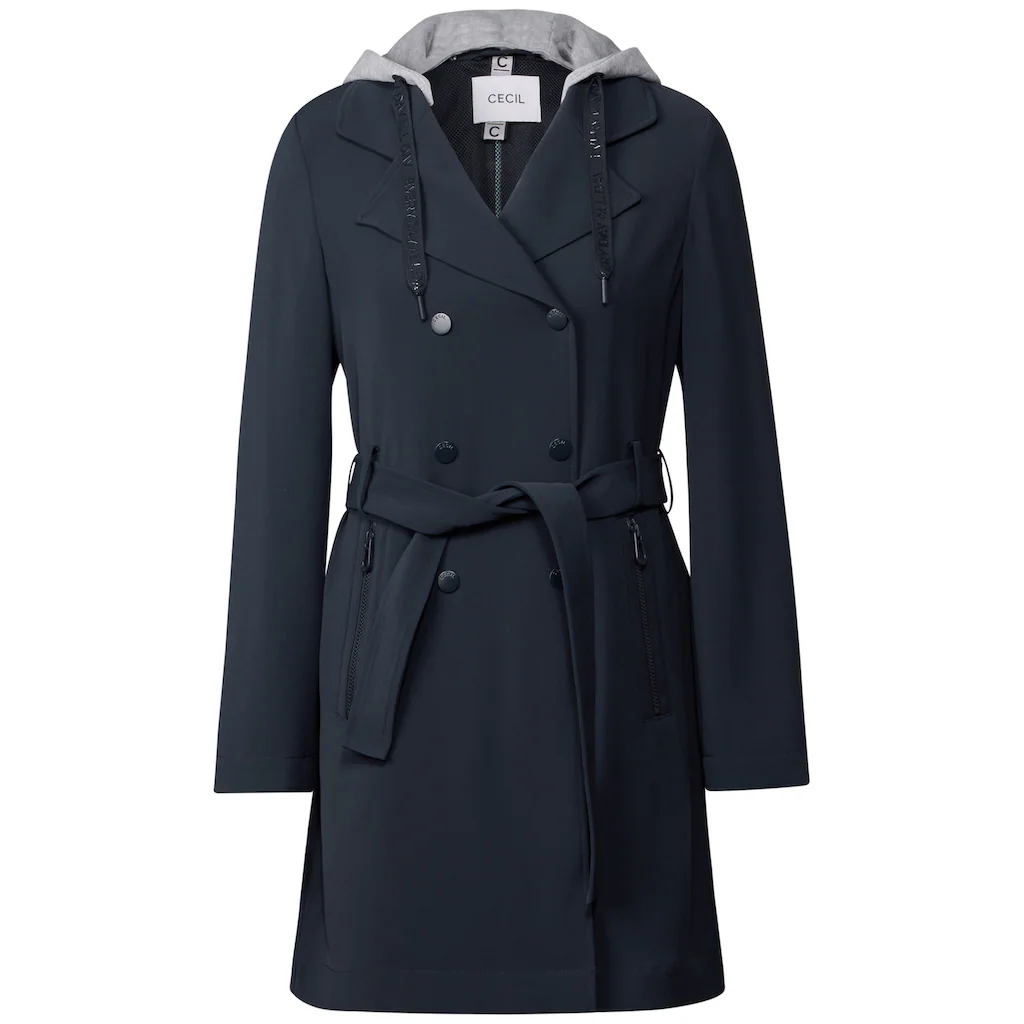 Cecil Trenchcoat Mit Abnehmbarer Kapuze