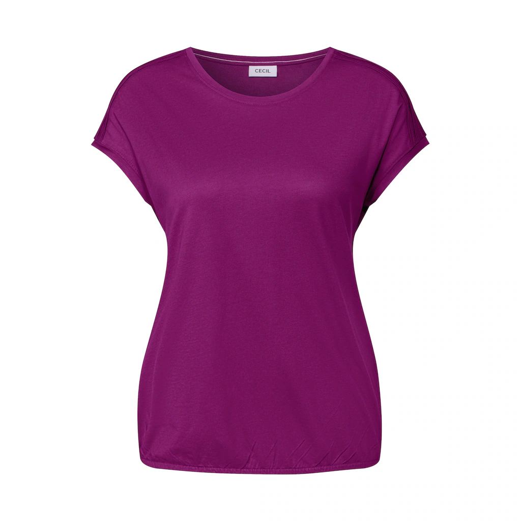 Cecil V-Shirt Mit Elastiksaum