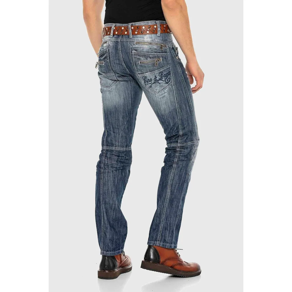 Cipo & Baxx 5-Pocket-Jeans »Jeans« Im Used-Look