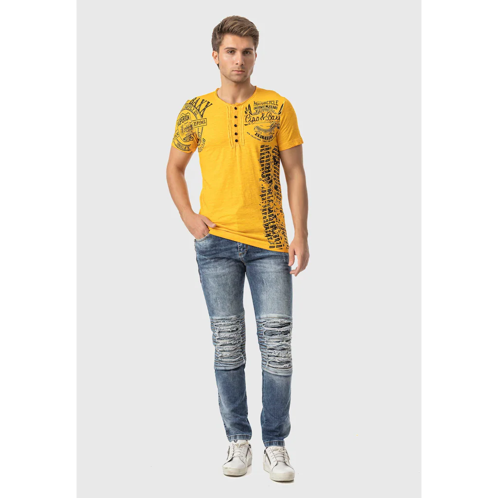 Cipo & Baxx 5-Pocket-Jeans »Jeans« Im Used-Look