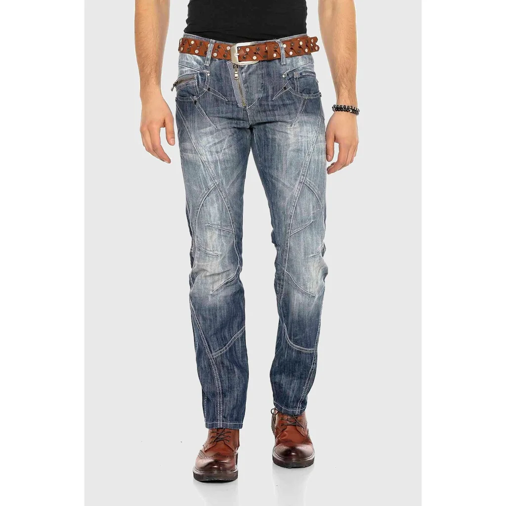 Cipo & Baxx 5-Pocket-Jeans »Jeans« im Used-Look